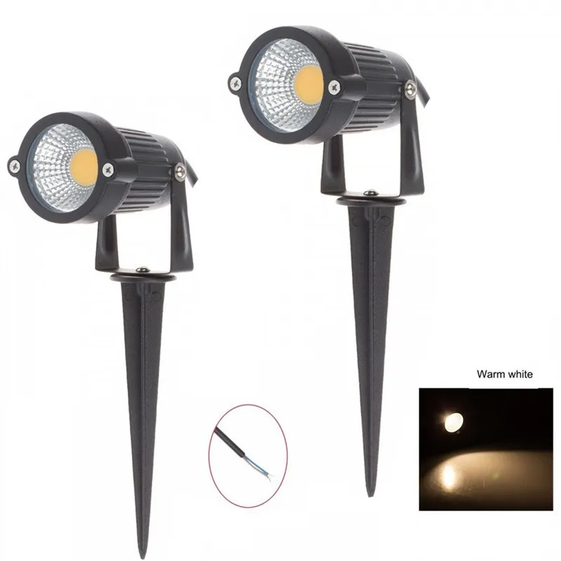 

5W Waterproof Lights COB LED Lawn Lamp 110V 220V 12V Landscape Spot Light IP65 Outdoor Lighting Lamps Spike Light For Garden