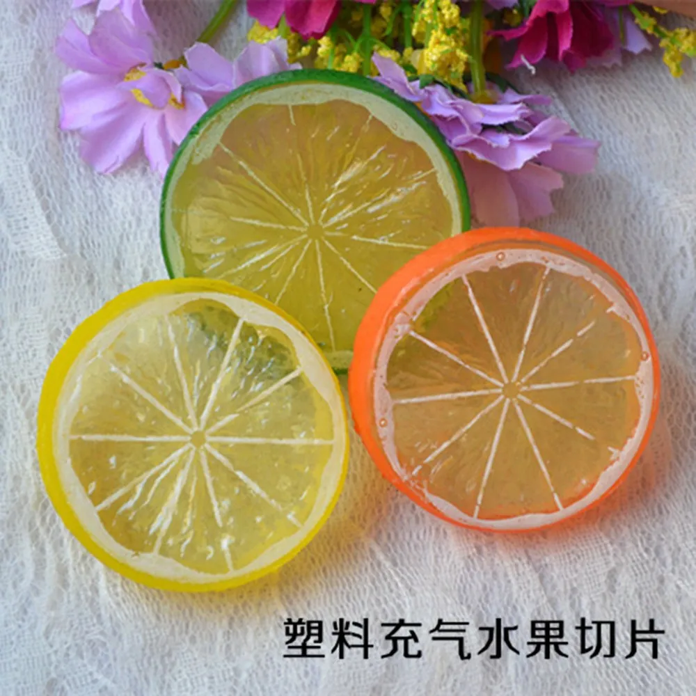 100pcs/lot 3D resin summer series fruit lemon slice crafts for headwear hair phone decorates DIY accessories