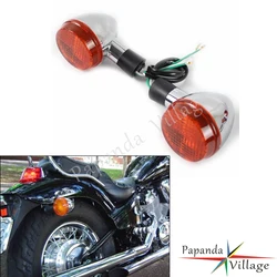 Papanda Motorbike Chrome Rear Turn Signal Indicator Lamp Amber Light For Honda Shadow 400 750 VT750 2004-2007 E13 Approved Lamp