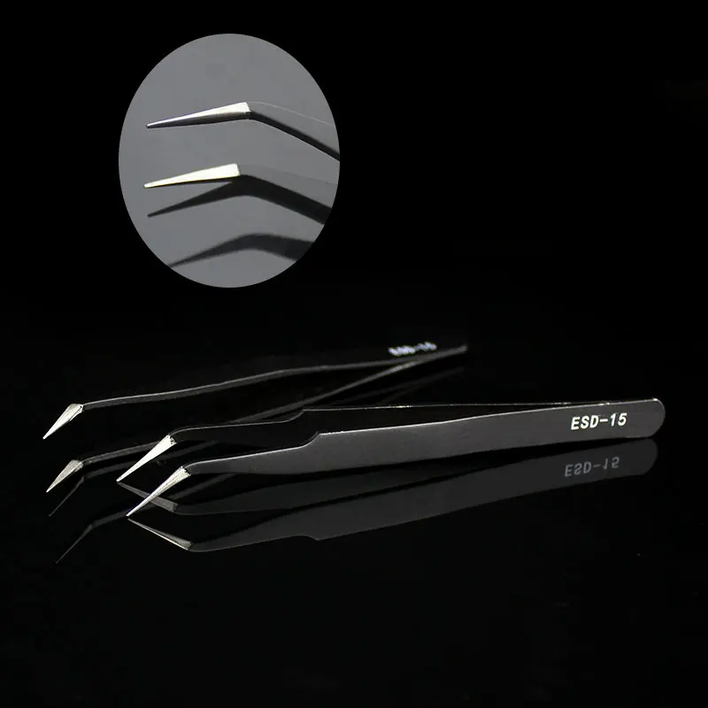12 centimetri Unghie Artistiche In Acciaio Gel Pick Strumenti Strass Gemma Decorazione Pinzette Per Ciglia Nere Anti-statico FAI DA TE clip a mano
