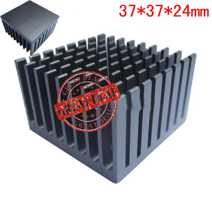 

Free Ship 50PCS Custom high quality Aluminum Heatsink 37*37*24MM Super thermal block For IC etc