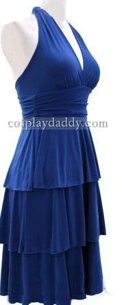 Twilight Bella Swan Dance Party Blue Dress Cosplay Costume L005