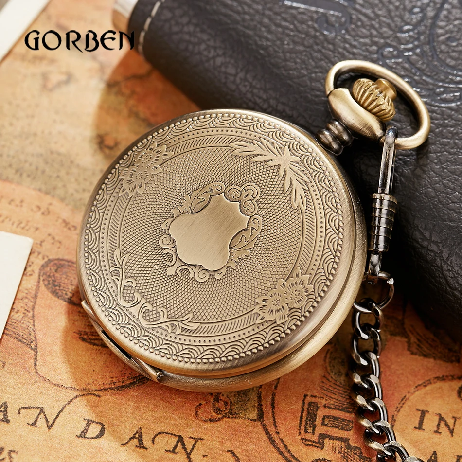 Luksusowe złoty pielęgniarka fob zegarki łańcuch dla mężczyzn ze stali nierdzewnej japonia Movt zegarek kieszonkowy kwarcowy grawerowane mężczyzna prezent Relogio De Bolso