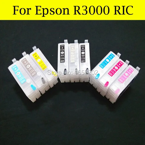 9 Color Refill Ink Cartridge For Epson T1571-T1579/157XL For Epson R3000 Printer With ARC Chip