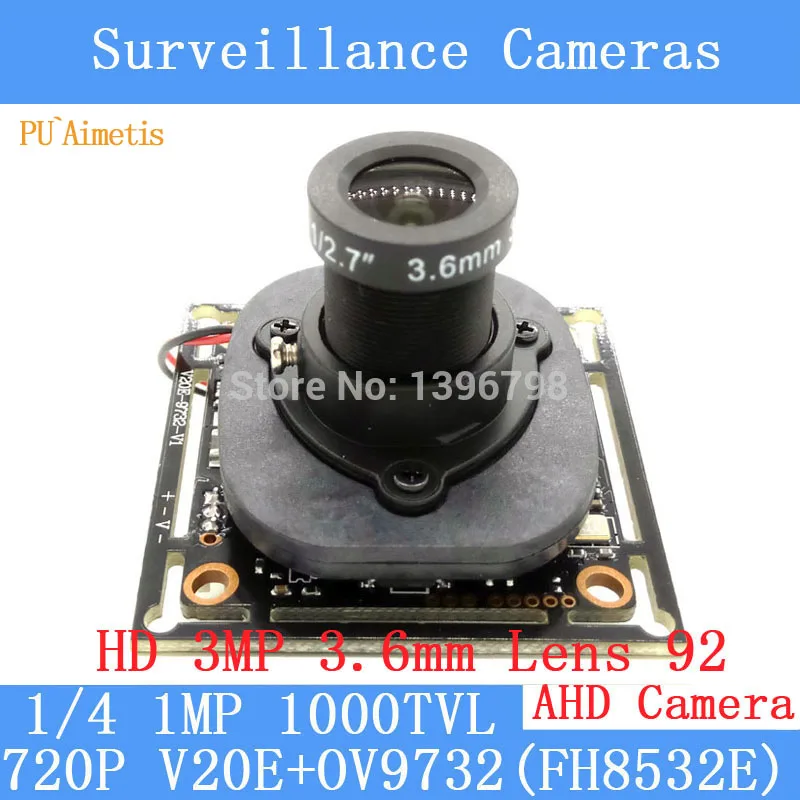 PU`Aimetis 720P AHD 4in1 1000TVL OV9732 CCTV Camera Module 3MP 3.6mm Lens Video surveillance camera IR-CUT dual-filter switch