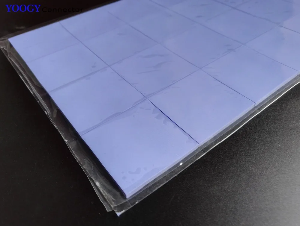 (100 pcs/lot) 30*30mm Thickness=1mm Blue Silicone thermal pads, Commonly used for circuit board fan cooling