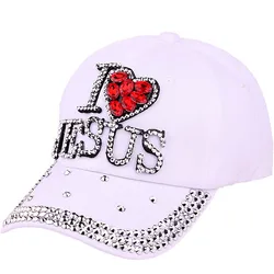 Leisure Jesus Women's Baseball Cap  Summer  love jesus  bling bling  snapback stone shine baseball cap