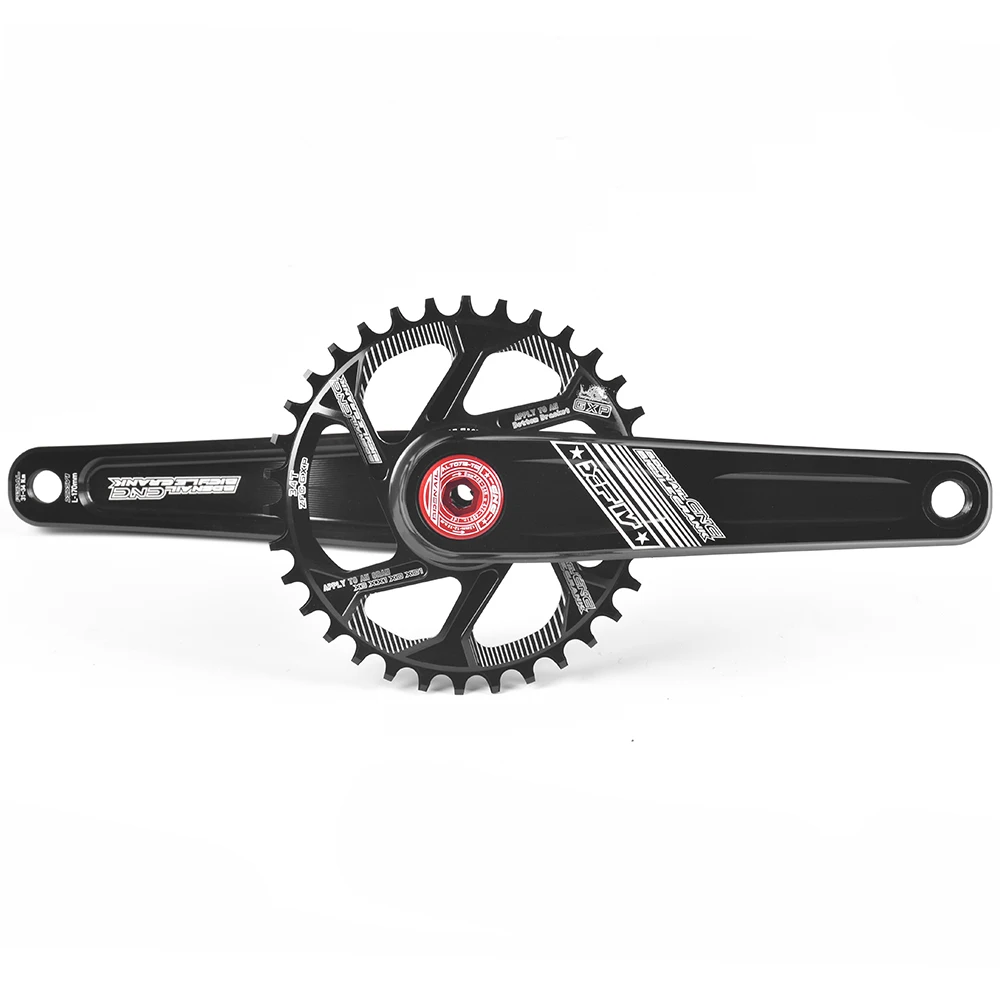 Bicycle Crank Crankset arm kit gear MTB Mountain Bike Crankset Aluminum Bike Crank Sprocket set and Bottom Bracket Kit 170mm