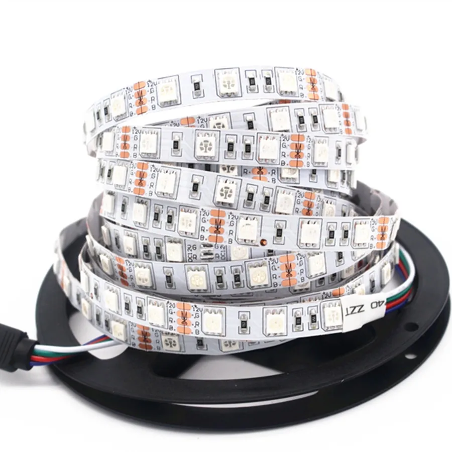 500m LED strip 5050 SMD 12V flexible light 60LED/m,5m 300LED,Non-waterproof ,White,White warm,Blue,Green,Red,Yellow Free by dhl