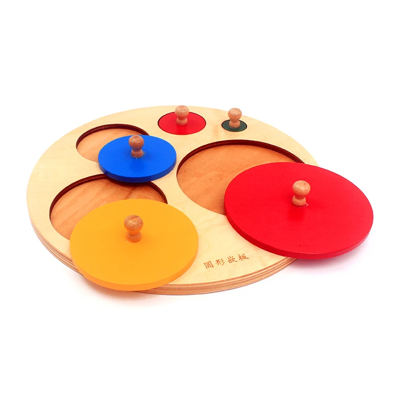 جودة عالية الطفل مونتيسوري الرياضيات ألعاب خشبية الهندسة شكل داخلي 5 مجموعات ملونة متعددة مربع المقابض 5 الساحات اللعب