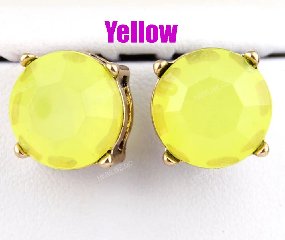 Fashion Neon Earrings Dot Stud Earrings for Women 1.5cm