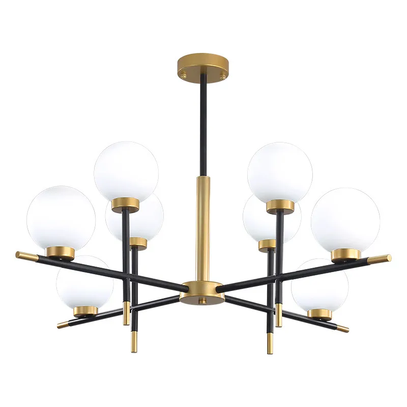 nordic criativo luz pingente moderno quarto foyer ouro com preto luxo pendurado lampada leite branco bola de vidro abajur droplight 01