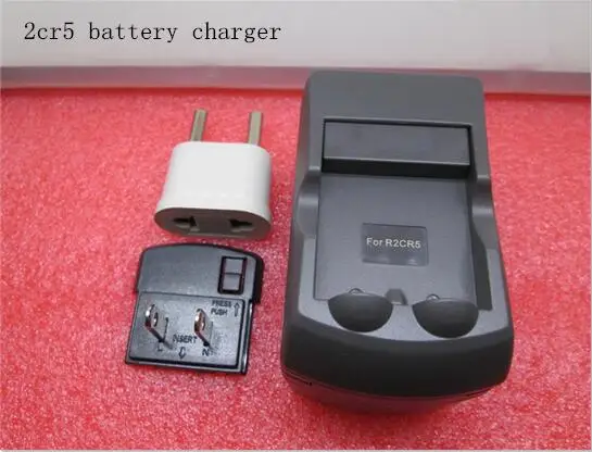 HOT NEW 2CR5  6V camera battery charger  rechargeable lithium battery charger