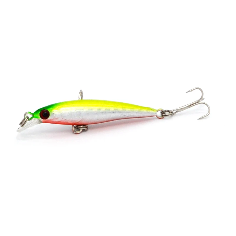 1Pcs 5cm 2.1g Pesca Small Fishing Lure Minnow Wobbler Laser Minnow Plastic Artificial hard lure Crankbait Lifelike bait 3D Eyes