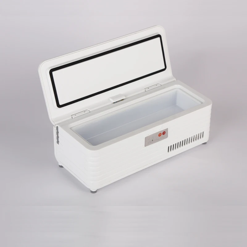 แบตเตอรี่ Powered โรคเบาหวาน Cooler ตู้เย็น Portebla โรคเบาหวานตู้เย็นจอแสดงผล Cooler บ้านขนาดเล็กตู้เย็นตู้แช่แข็ง LCD