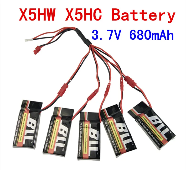 BLL Syma X5HW X5HC  battery 3.7V 680mAh 25c and American Standard charger Quadcopter Spare Parts Overcharge protection