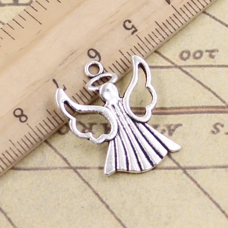 10pcs Charms Praying Angel 26x21mm Tibetan Silver Color Pendants Antique Jewelry Making DIY Handmade Craft