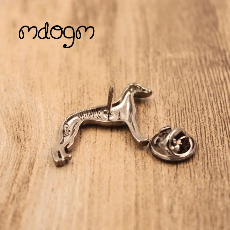 Mdogm Whippet Terrier Brooches And Pins  Suit Cute Jewelry Funny Metal Small Father Collar Badges Gift For Male Men B065