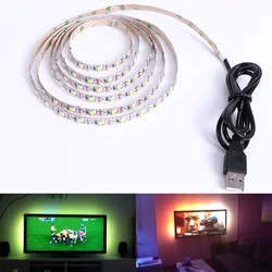 LED strip DC 5V USB SMD 3528 RGB Flexible Light Lamps LED Light TV Background Lighting Adhesive Tape 50CM 1M 2M 3M 4M 5M