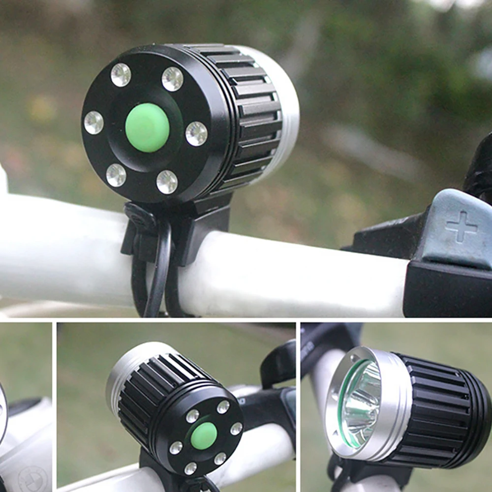 Triple Wick T6 Bike Cycling LED Light High Brightness Connect USB Interface Waterproof Flashlight For Bicycle HandLebar