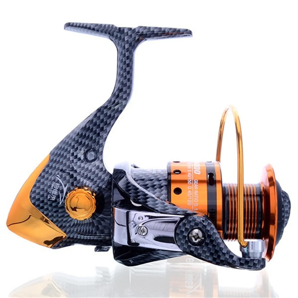 Saltwater New Arrival Metal Spinning Fishing Reel Coil carretilha pesca 6000 Series 12+1BB 5.1:1 molinete pesca Wheel China