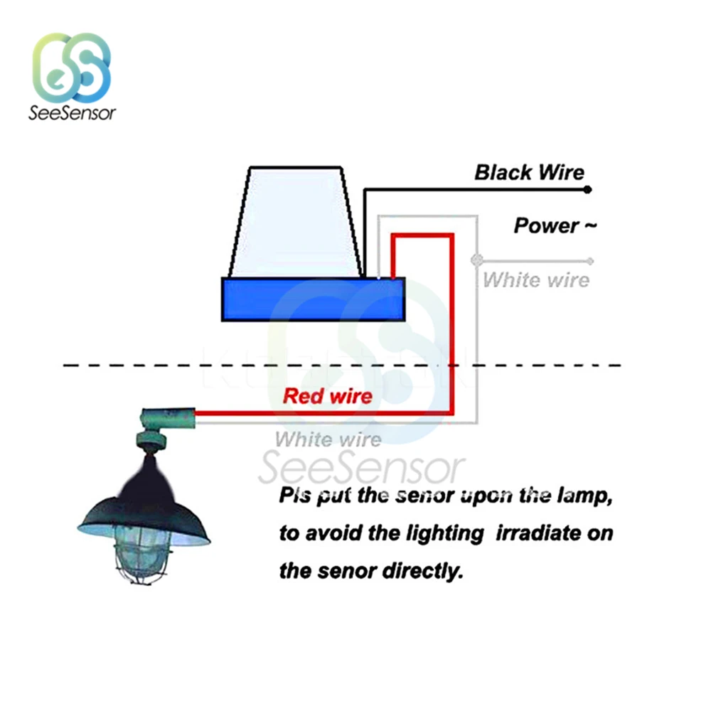 Automatic On Off Photocell Street Lamp Light Switch Controller Photo Control Photoswitch Sensor Switch 12V 24V 220V 50-60Hz 10A