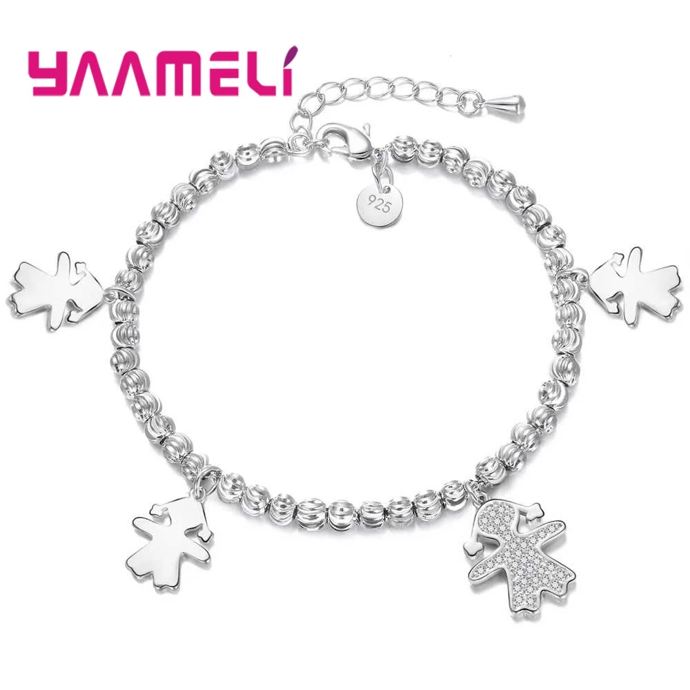 Brilliant Different New 925 Sterling Silver For Women Female Special Design Figure Bracelets Pendant Jewelry Present