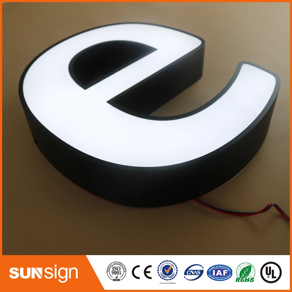 High end Outdoor advertising front lit Acrylic channel letter sign