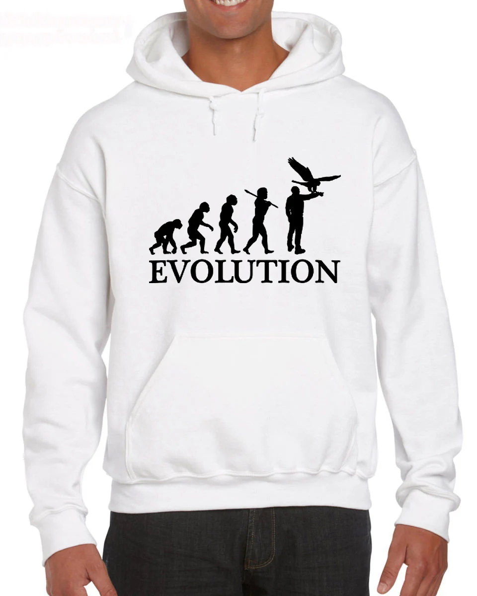 

Falconry Evolution Of Man Top Piu Nuovo Modo di Maniche In Cotone di Modo Personalizzato Magliette Hoodies Sweatshirt