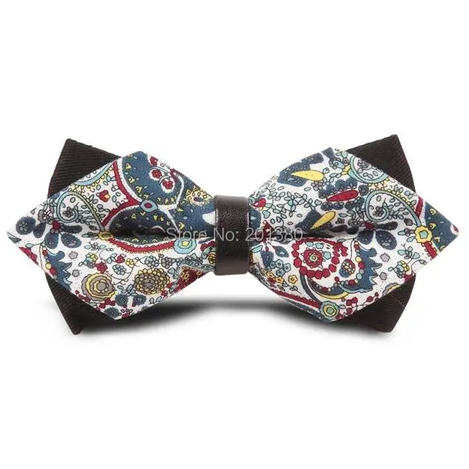 2019 Fashion butterfly neck ties for men adult bow tie PU cravat bowtie party