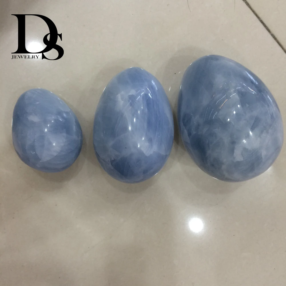 Natural Celestite Quartz Yoni Eggs Oval Jade Ball Women Kegel Exercise Pelvic Muscle Vaginal Tightening Body Massage