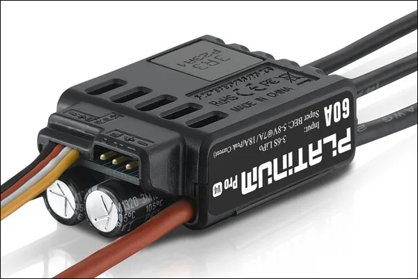 1pc Original HobbyWing Platinum PRO V4 60A ESC (3S-6S) for 450-480 Class Heli (Propeller: 325-360mm)