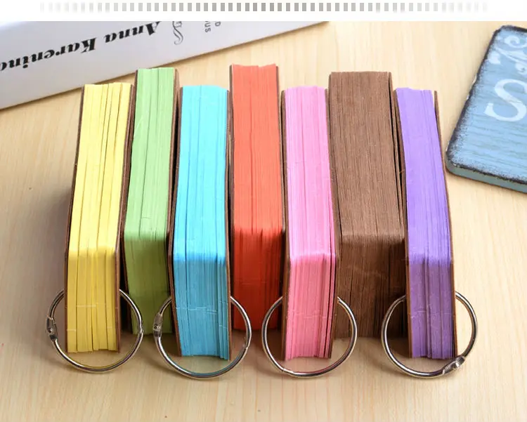 Kraft Blank Card Wordbook Vocabulary Notebook DIY Graffiti Paper,