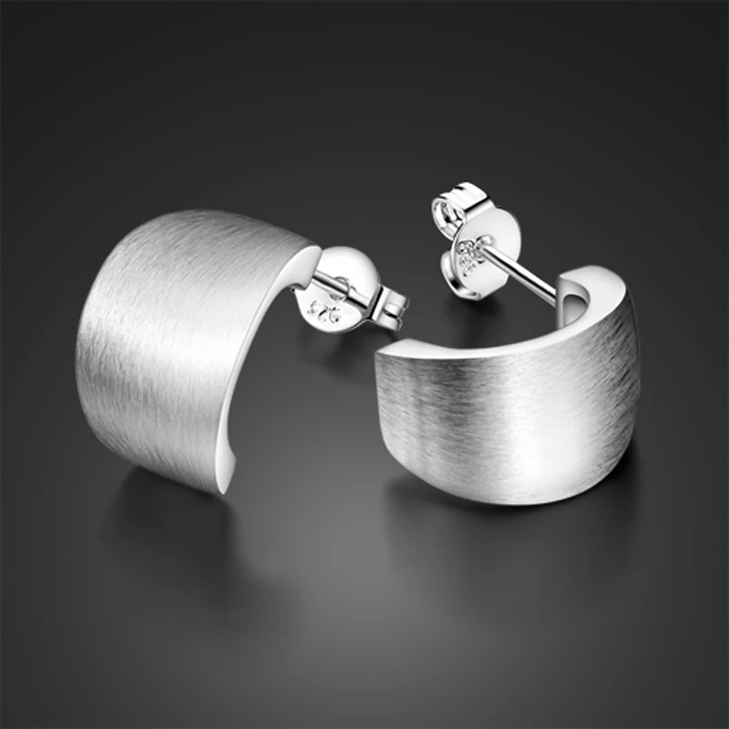 

statement Fashion Earrings Solid 925 Sterling Silver Semicircle Silver Ear Rings for Girls Chic Silver Jewelry Women Gifts