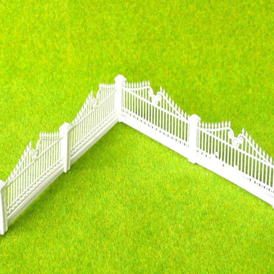 10pcs/Lot 1/100 DETACHABLE FENCES For 3*100cm Model Train 1:87 Ho Scale Railway Modeling