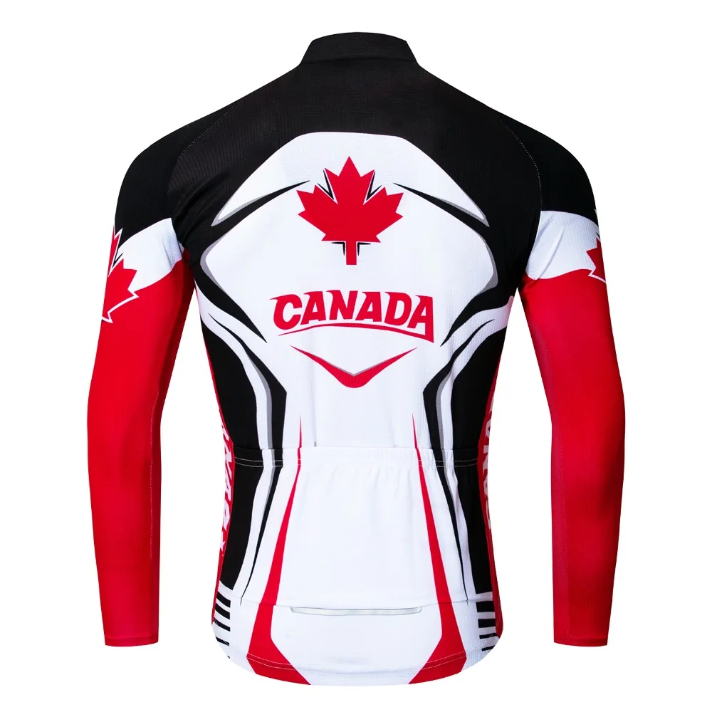 2021 Canada MTB Spring Autumn Men Long Sleeve Cycling Jersey Clothing Pro Team Mountain Road Cycle Wear Bicycle Bike Shirt Top