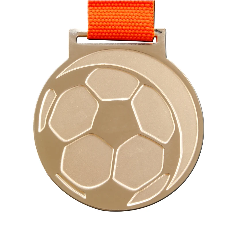 China Factory No Minimum Shine Football Medal with Printed Paster