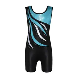 ballet gymnastics suit Girls Chirldren sleeveless trousers radium highlights color matching body suit dance practice clothes