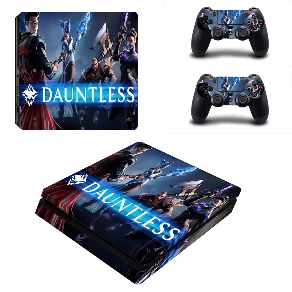 Gra Dauntless naklejka na kontroler do PS4 naklejka na konsolę PlayStation 4 i kontroler do Dualshock naklejka PS4 Slim naklejka