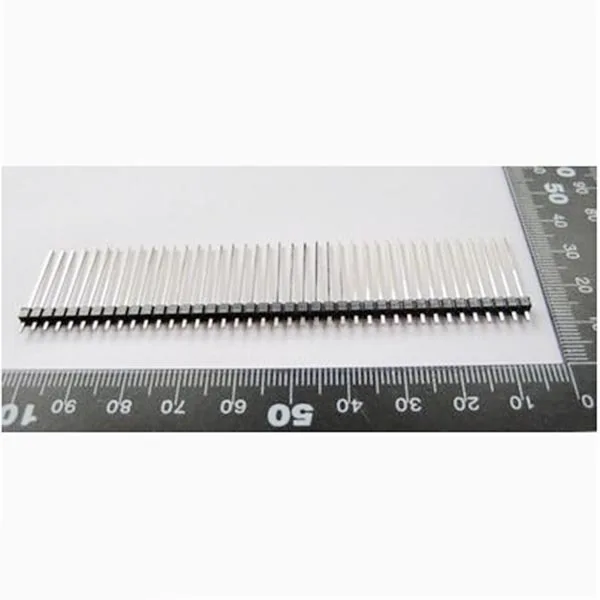 10pcs single row needle male pin header 1*40P 2.54mm pitch straight 25mm long pin NEW