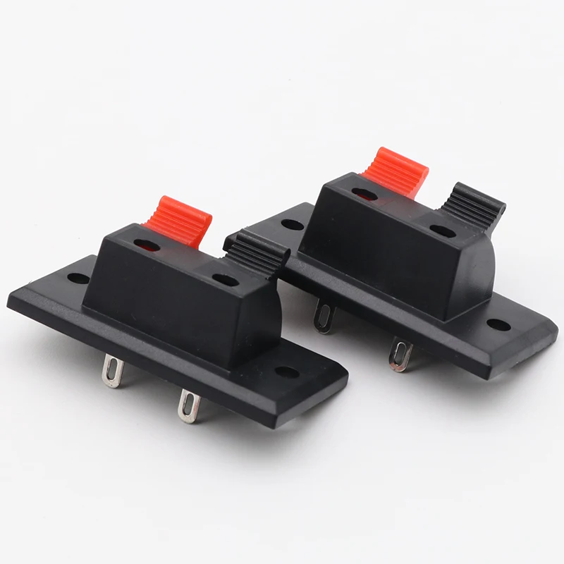 2017 Hot 5 Pcs 2 Positions Connector Terminal Push in Jack Spring Load Audio Speaker Terminals
