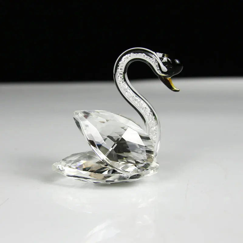 Graceful Crystal Diamond Swan Small Animal Figurines For Christmas Baptist Gift