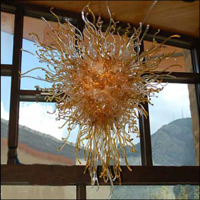 

Antique Design New Chandeliers Dale Chihuly Style Customized Blown Borosilicate Glass Modern LED Crystal Chandelier