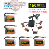 Original  Hobby Hub 3.7V 150mAh For Eachine E010 E011 E012 E013 Furibee F36 H36 RC Quadcopter Parts Lipo Battery with Charger