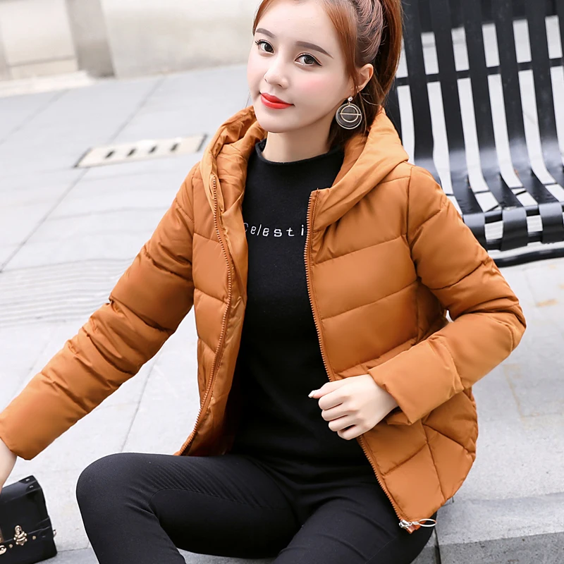 Imagem -04 - Cabolsa de Inverno com Capuz Feminino Roupa Nova Coreana de Algodão Cultivo Automático Parka de Tamanho Grande Jaqueta Slim Casual com Zíper Feminina