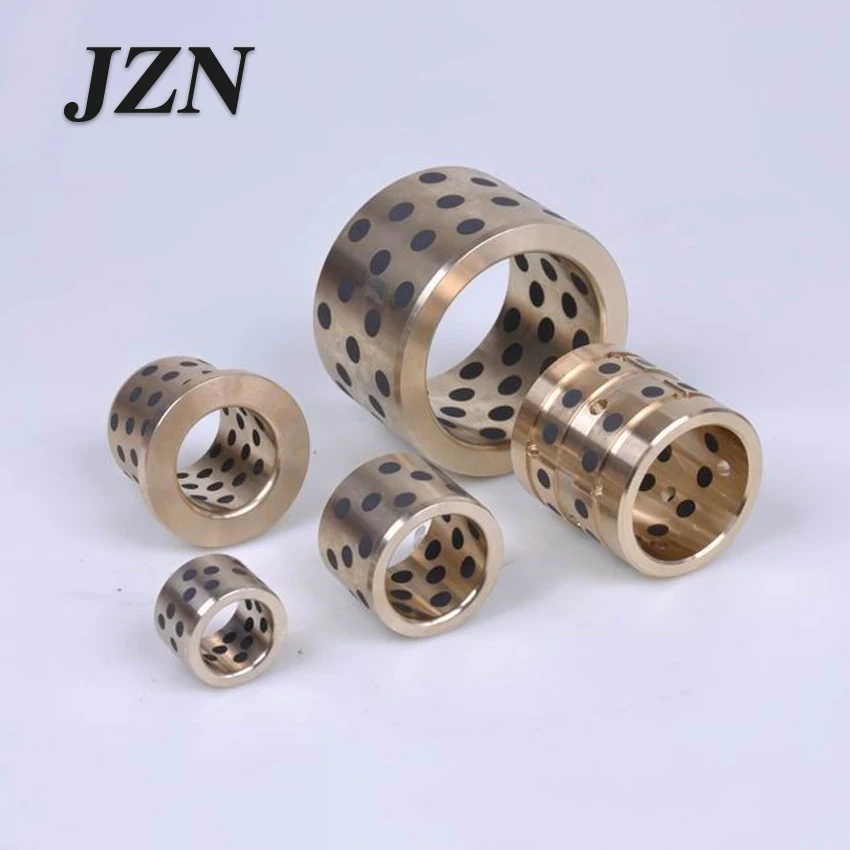 JDB inlaid graphite copper sleeve / oil-free bushings / self-lubricating oil bearing / copper sleeve diameter25mm