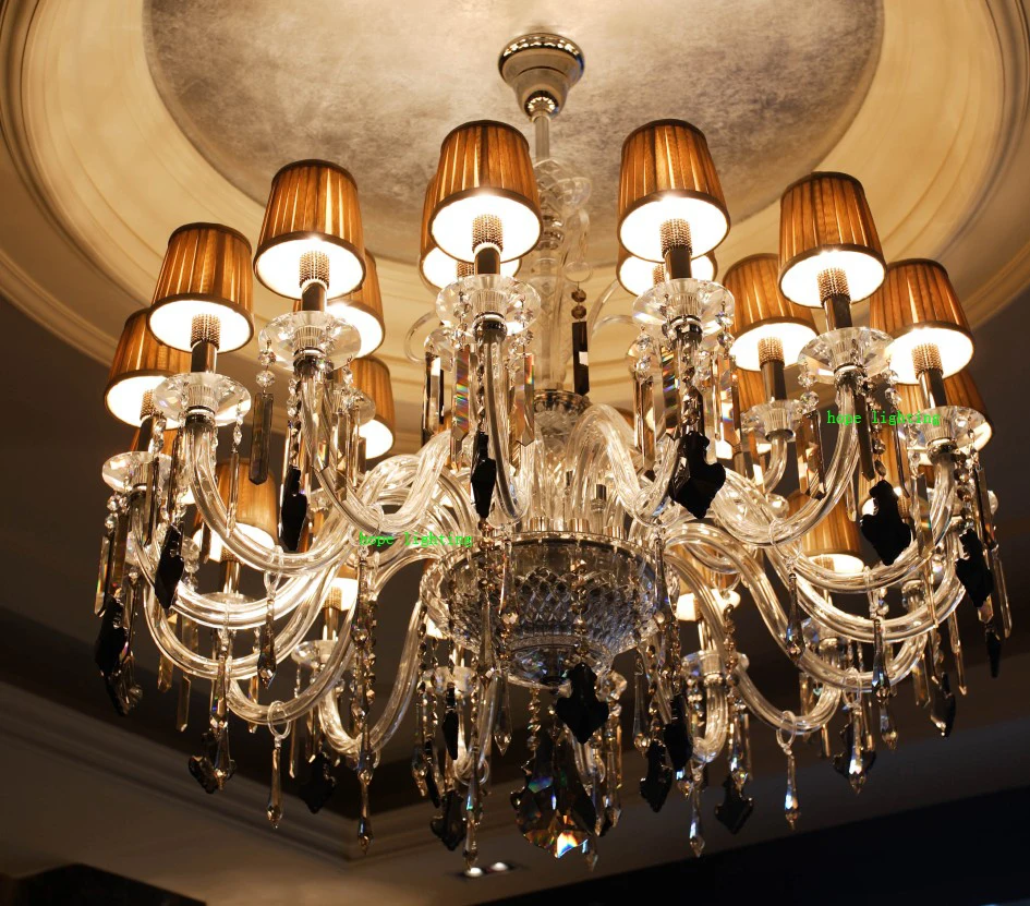 

big hall classic chandelier living room double layer chandeliers modern crystal chandelier lights led big hotel hall chandeliers