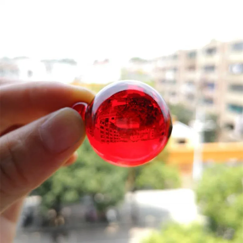 30mm Red Glass Magic Smooth Balls Gorgeous Crystal Chandelier Pendants Feng Shui Spheres Christmas Tree Hanging Drops Decoration