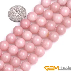 Natural Stone Round Pink Opal Beads For Jewelry Making Strand 15 inch DIY Bracelet Necklace Jewelry Loose Bead 6mm 8mm 10mm 12mm