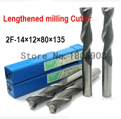 Free delivery 2 slot 1PCS M14.0 high speed steel straight shank vertical milling cutter milling cutter of end milling cutter